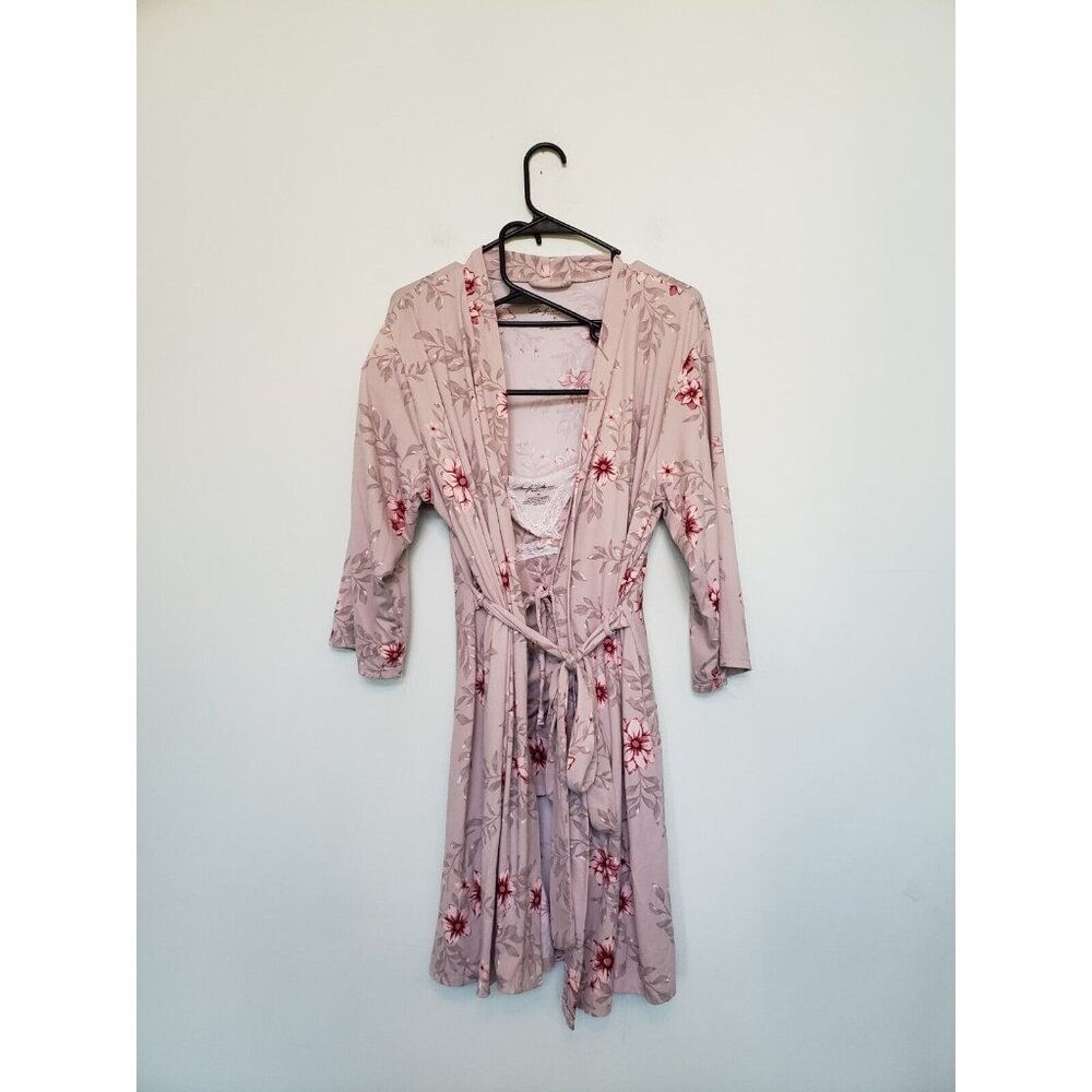Marilyn Monroe Womens XL Sleepwear Set Dressing Gown Robe And Camii Top Floral